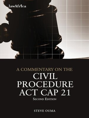 cover image of A Commentary on the Civil Procedure Act